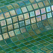 Мозаика стеклянная смесь Iris Green Pearl 25x25 Ezarri
