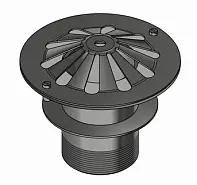 Донный слив Vodalux с решеткой 21/2", нержавеющая сталь